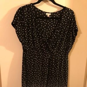 Flirty black and white dress